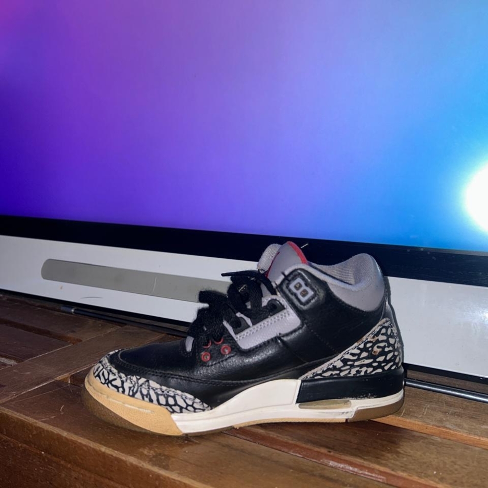 Jordan Black and Gray Sneakers with Elephant Print